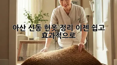 아산 신동 헌옷 정리, 이젠 쉽고 효과적으로!